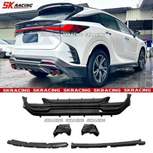 Fits Lexus RX350H 450H+ 2023-2026 Carbon Fiber Rear Bumper Diffuser Spoiler Lip - Picture 1 of 15