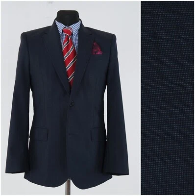 Mens H&M Blazer 38R UK Size Dark Blue Wool Sport Coat Jacket - Image 1 of 4
