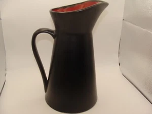 Black Red Sakura Pitcher ~ Port Of Call Collection Sunset ~ 10” Tall~ VGC ~ - Picture 1 of 5