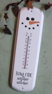 XL Winter Snowman Thermometer Fun - Picture 1 of 3