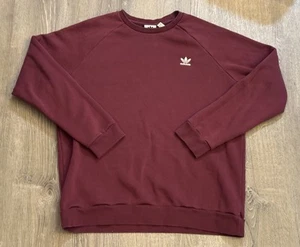 Adidas PrimeGreen Crewneck Maroon Sweatshirt Men’s Large Embroidered - Picture 1 of 7