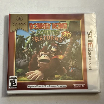 Donkey Kong Country Returns 3D: Nintendo Selects (3DS, 2016) Factory Sealed New - Image 1 of 2