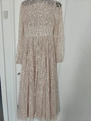 Stunning Needle And Thread Pink Metallic Sequin Dress UK Size 8 - Image 1 of 4