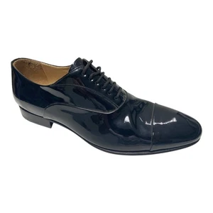 SCARPE DERBY CERIMONIA UOMO BRECOS 8683 PELLE NERO ORIGINALE AI - Picture 1 of 6