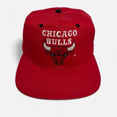 De colección Chicago Bulls Sombrero Rojo A Presión Años 90 Deportes Baloncesto NBA Jordan Foto 1 de 4