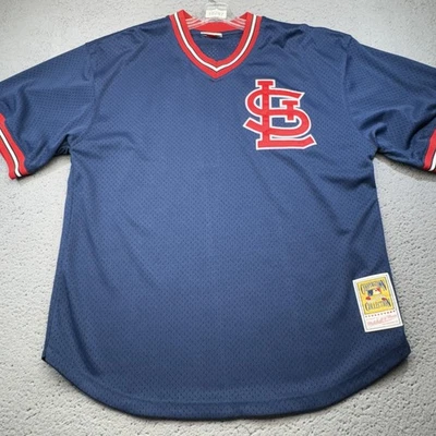 Camiseta de béisbol de los Cardenales de San Luis para hombre 2XL azul MLB Ozzie Smith Mitchell & Ness Foto 1 de 4