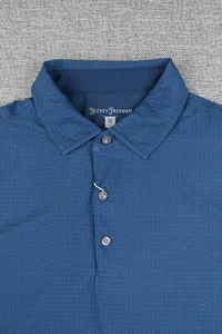 Hickey Freeman Men’s Polo Shirt Blue Size L Active Stretch UPF 30+ Wicking NWT - Picture 1 of 15