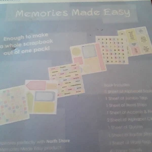 8" x 8" Colorbok Punch Out Pack "MEMORIES MADE EASY" Scrapbook Kit Cardmaking - Picture 1 of 9