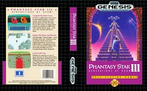 - Phantasy Star III 3 Genesis NTSC Replacement Box Art Case Insert Cover Only - Picture 1 of 1