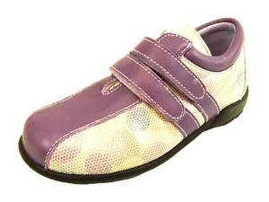 DE OSU/FARO -Spain - Girls Purple Leather Sneakers -Shoes - European 25 - Size 8 - Picture 1 of 5