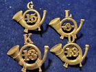 4 PIECES OF INDIAN WARS TO SPANISH AMERICAN WAR US MILITARY HAT INSIGNIA