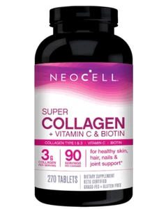 NeoCell Collagen Peptides + Vitamin C & Biotin Dietary Supplement 270 Tablets - Picture 1 of 2