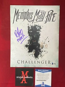 ¡FOTO FIRMADA MATTY MULLINS 8X10! ¡MEMPHIS MAY FIRE! ¡BECKETT! ¡CHALLENGER! - Imagen 1 de 4