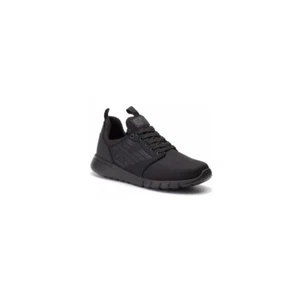 Emporio Armani EA7 Black Trainers Sneakers Runners Logo Design | UK9 US9.5 EU43⅓ - Picture 1 of 5