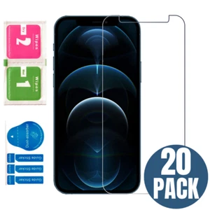 20PCS Tempered Glass Lot For iPhone 13 12 11 Pro Max 13 12 Mini Screen Protector - Picture 1 of 12