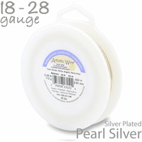 Pearl Silver Artistic Wire 1/4LB Spool - Non Tarnish Silver Plated Craft Wire