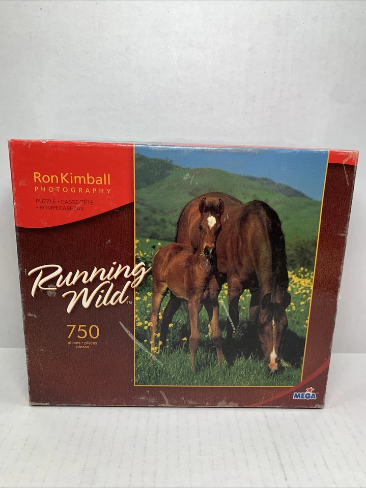 RON KIMBALL PHOTOGRAPHY RUNNING WILD HORSE JIGSAW PUZZLE NIB OLD STOCK - Image 1 of 1