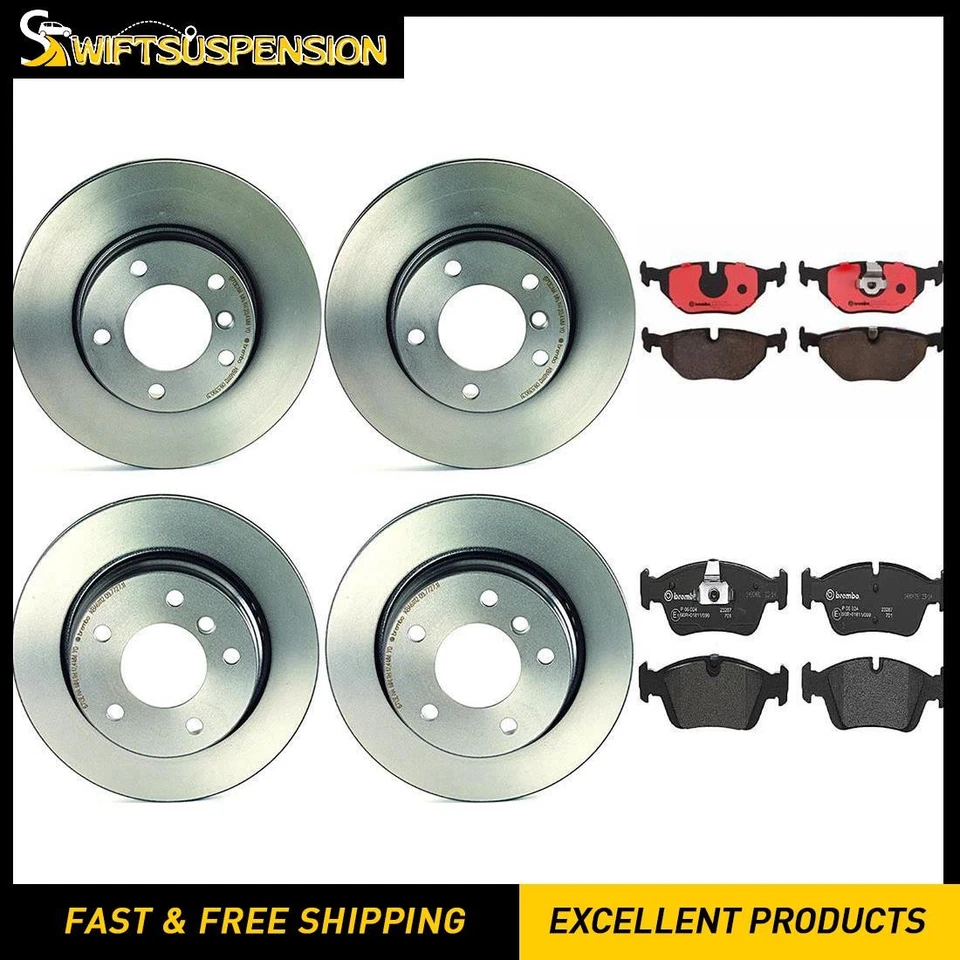 Juego de pastillas de freno de disco delanteras traseras Brembo rotor de freno de disco para BMW 323Ci 2000-2000 Foto 1 de 4