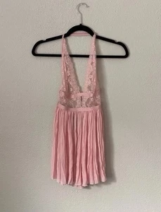 Victoria's Secret Babydoll Spitze Neckholder Negligee Slip Größe SP - Bild 1 von 5