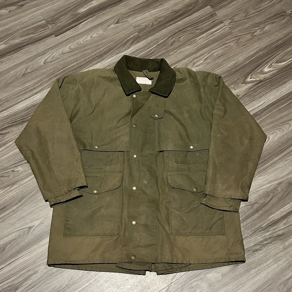 Vtg FILSON Jacket 461N Shelter Cloth Wax Packer Hunting Field Coat Vintage Green - Image 1 of 4