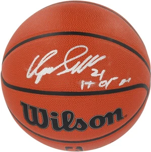 Dominique Wilkins Hawks Signed Wilson Authentic Indoor/Outdoor Basketball w/Insc - Picture 1 of 3