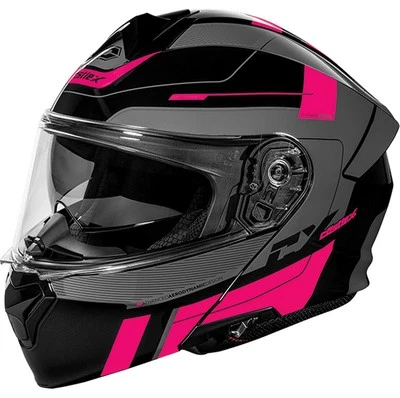 Castle CX935 Raid Modular Motorcycle Helmet Pink Glow/Silver XL - Изображение 1 из 4
