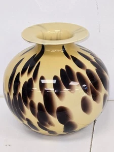 VTG Maestri Vetrai Murano Tortoise Shell Handblown Art Glass Vase Made in Italy - Picture 1 of 19