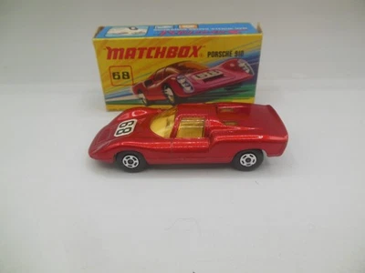 Matchbox Superfast MB 68 a Porsche 910 carrocería roja metálica RN 68 muy casi como nueva Foto 1 de 4