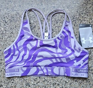  Under Armour Girls Heatgear Armour Sports Bra Lightweight Racerback Bralette YL - Picture 1 of 5