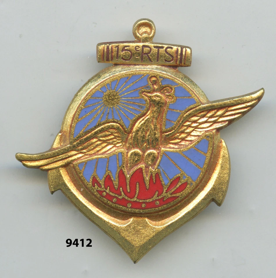 Insigne troupes coloniales , 15  Rgt.  de de Tirailleurs Sénégalais  - Photo 1/1