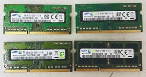 4x Samsung Laptop Memory 4GB 1Rx8 PC3L-12800S- M471B5173QH0-YK0 - Picture 1 of 3
