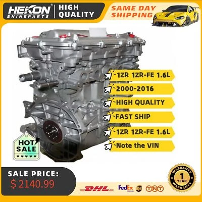 Conjunto de motor de bloque largo para Toyota Corolla Auris 1ZR 1ZR-FE 2000-2016 1,6 L L4 Foto 1 de 4