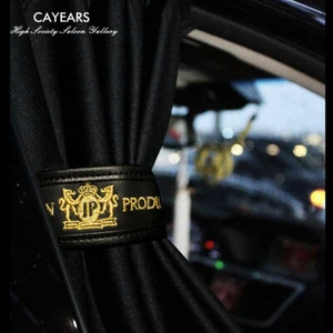 4Pcs Junction Produce Curtains Gold JP Leather Straps Car Shade Valance 50M Size - Picture 1 of 12