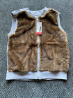 Epic Threads Girls' Faux Fur Vest Gray/Brown Size  Large NWT