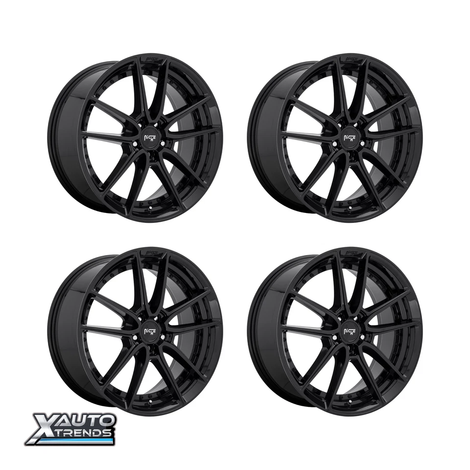Nicho M223 Dfs Negro Brillante 17X8 5X120 40mm (Juego de 4) Foto 1 de 1