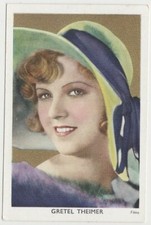 Gretl Theimer circa 1933 In Filmland-style Dutch Gold Trading Card