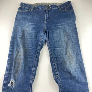 Harley Davidson Size 30 Inseam 30" Women's Jeans Distressed Stained Torn 30 X 30 - Picture 1 of 12