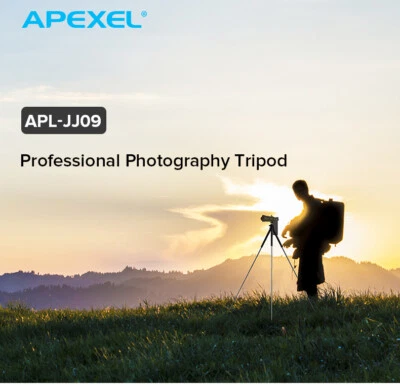 APEXEL Portable Extendable Flexible DSLR Tripod 360 Rotation Phone Tripod Holder - Image 1 of 4