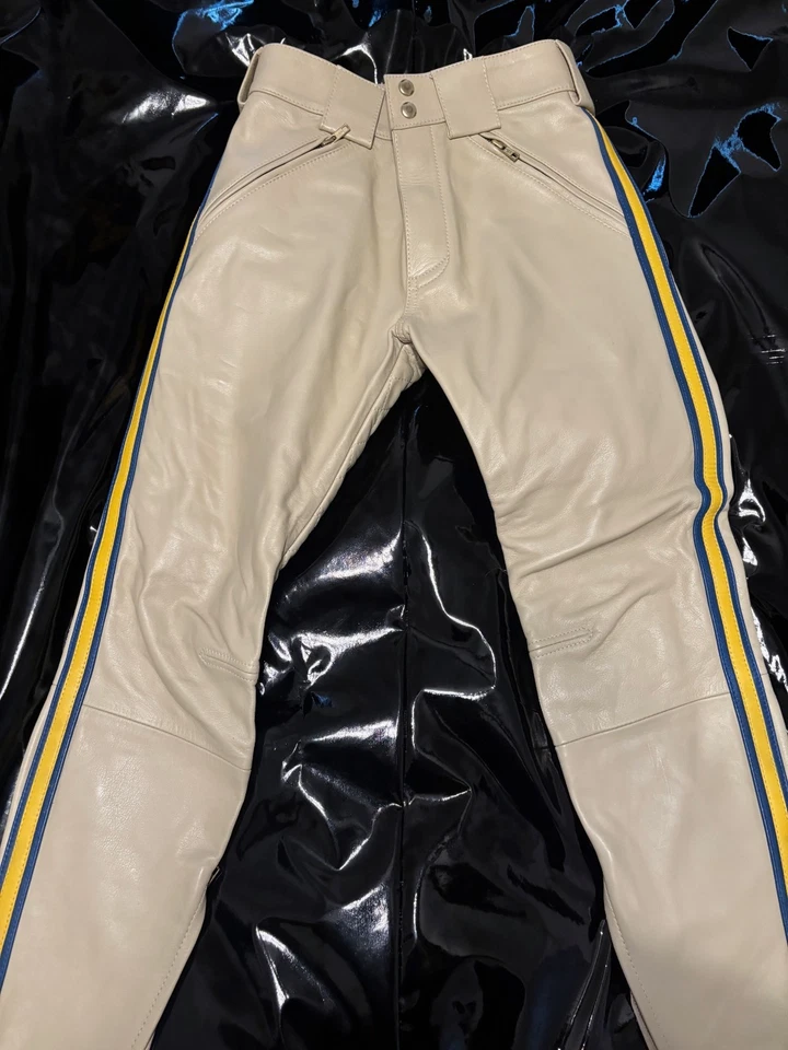 Pantalones de uniforme de cuero CHP de Rough Trade Gear, XS a XXS, acolchado trasero Foto 1 de 4