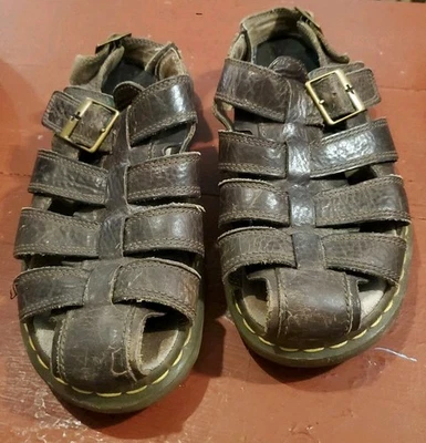 Sandalias de pescador Dr Martens punta cerrada para hombre talla 11 de cuero marrón docs EE. UU. Foto 1 de 4