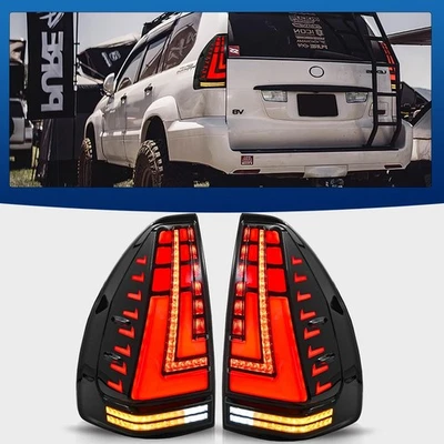Par de luces traseras LED para Toyota Land Cruiser Prado 2003-2009 conjunto de luces traseras Foto 1 de 4