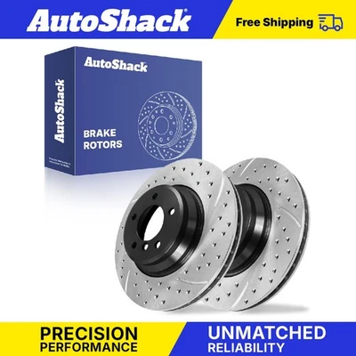 Front Drilled Slotted Brake Rotors for BMW 335xi 335d X1 335is 335i xDrive - Image 1 of 4