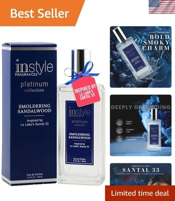 Perfume Unisex de Larga Duración - Aroma Platino Sándalo, Esencia de Lujo 3.4oz Foto 1 de 4