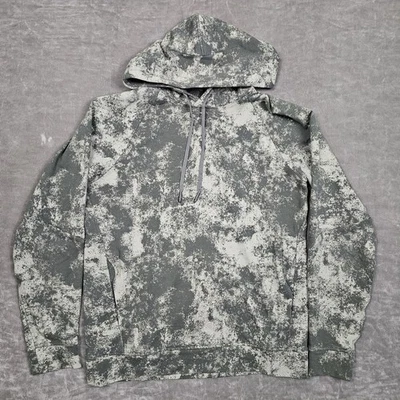 Sudadera con Capucha Lululemon Para Hombres Pequeña Gris Camuflada Pullover Sudadera Canguro Bolsillo Raglán Foto 1 de 4