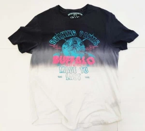 Buffalo David Bitton Men 2 sided Short Sleeve T-Shirt XL BURNING PALMS SKULL - Picture 1 of 2