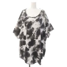 Limi Feu Allover Pattern Short Sleeve Big Cut And Sew Black White /Hk Os Ladies