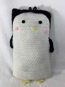 Penguin Throw Pillow Handmade Crochet Knit Room Decor Girls Animal  Soft & Cute! - Picture 1 of 13