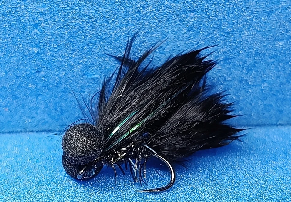 WET YOUR FLY 3 x schwarz und gold Boobie ohne Widerhaken Größe 12