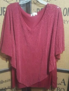 Top de terciopelo Shannon Ford New York de gran tamaño talla grande 1x - Imagen 1 de 3