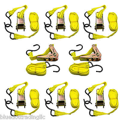 8 Yellow Jacket 13’ Tie Down Ratchet Straps Tool Car Truck • 19.95$